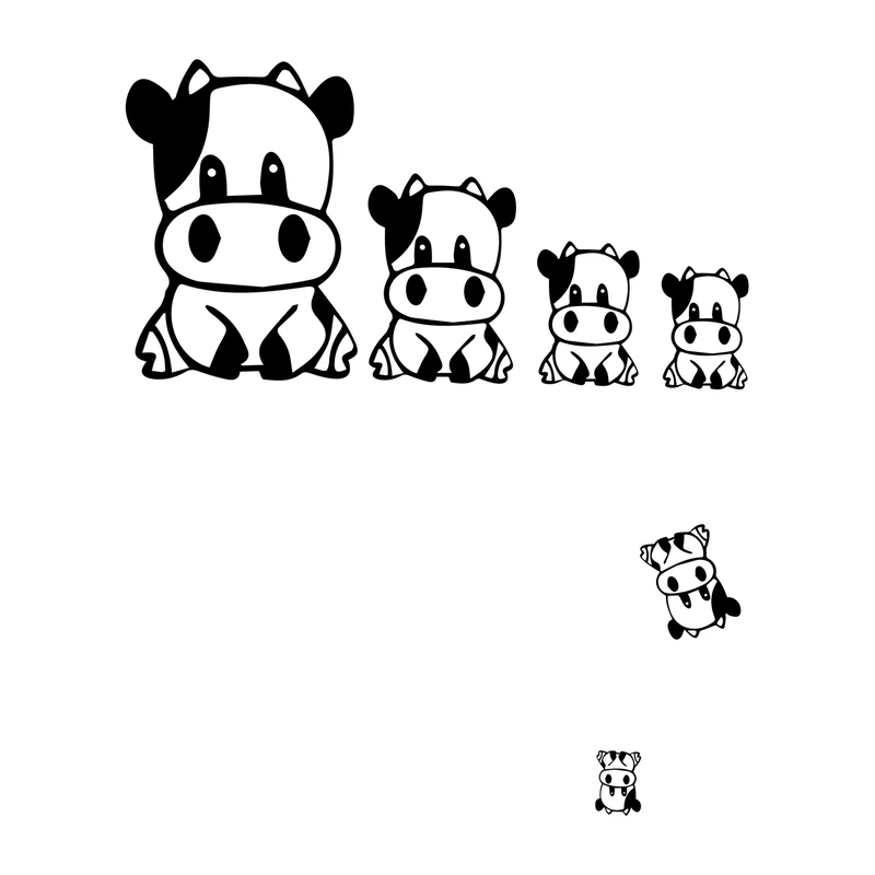 استیکر یخچال صالسو آرت طرح different cute cow az