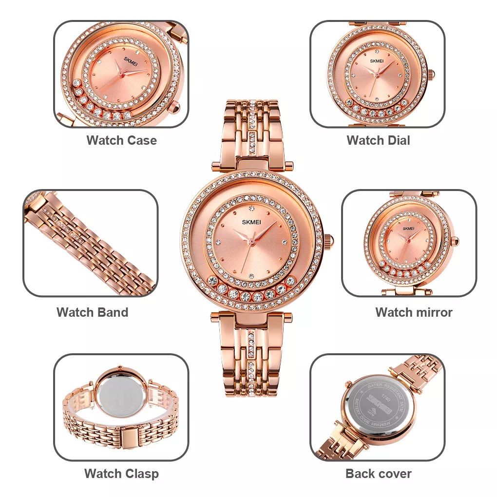 ساعت مچی عقربه ای زنانه اسکمی مدل 1740rosegold -  - 8