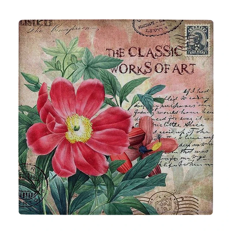 زیر لیوانی  طرح نقاشی کلاسیک گل کد    6096709_5216