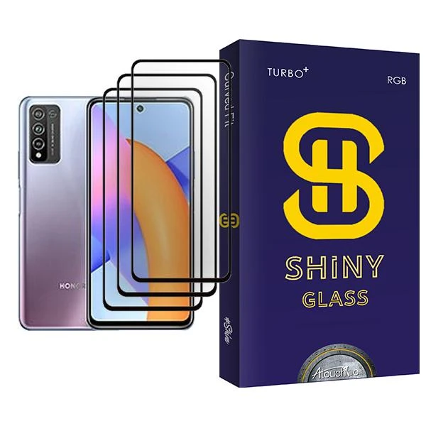 محافظ صفحه نمایش آتوچبو مدل Shiny Glass MIX003 مناسب برای گوشی موبایل آنر 10X Lite بسته سه عددی