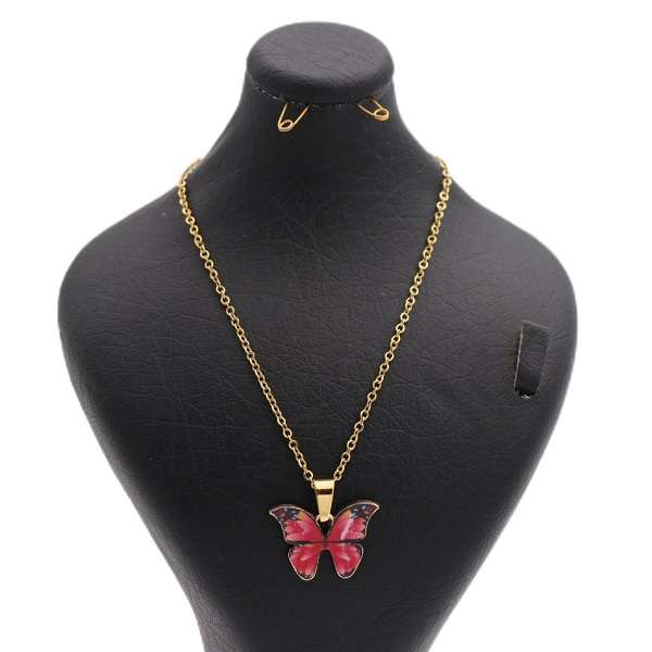 گردنبند دخترانه مدل پروانه کد 11506