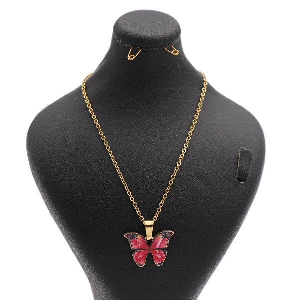 گردنبند دخترانه مدل پروانه کد 11506