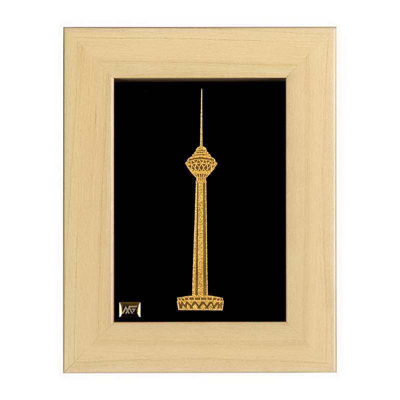 تابلو طلاکوب مارک گلد طرح برج میلاد