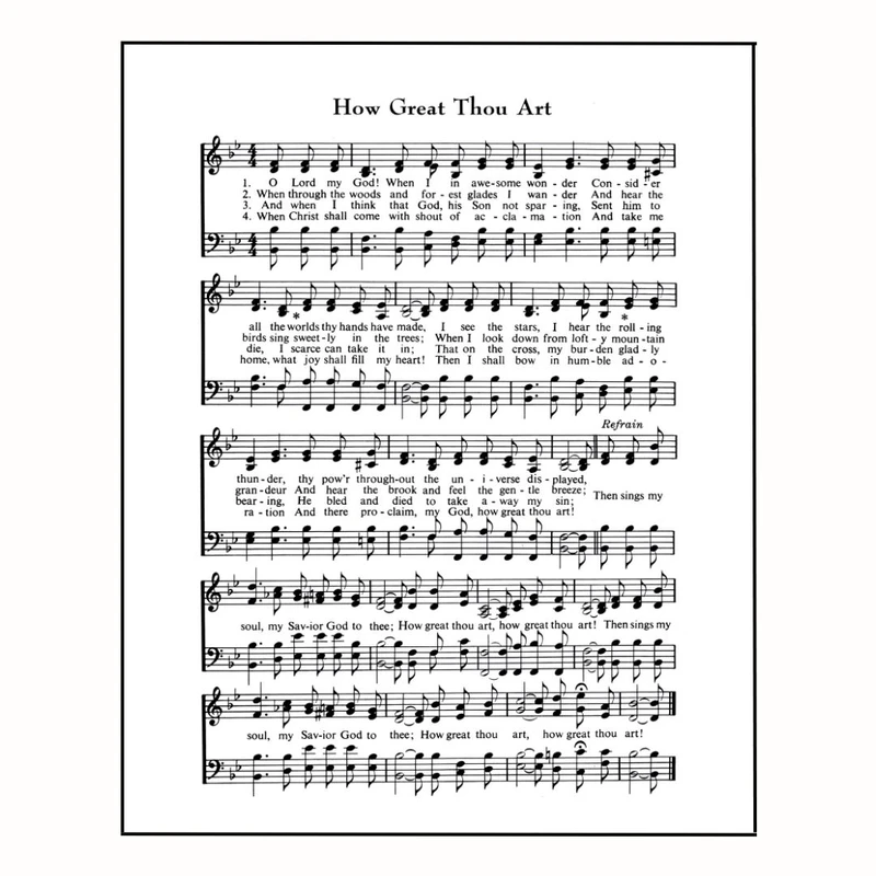 پوستر مدل  صفحه موسیقی چقدر تو عظیم هستی  