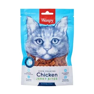 غذای تشویقی گربه ونپی مدل Chicken Jerky Bites وزن 80 گرم