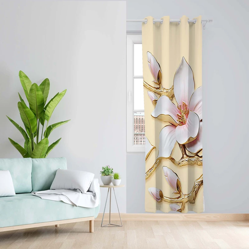 پرده طرح لیلیوم مدل مخمل پانچی کد 5544R z سایز 140x200 سانتی متر