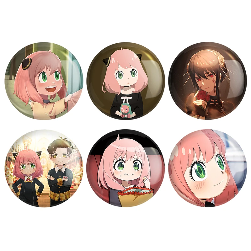 مگنت خندالو طرح انیمه اسپای ایکس فمیلی کد 798B مجموعه 6 عددی