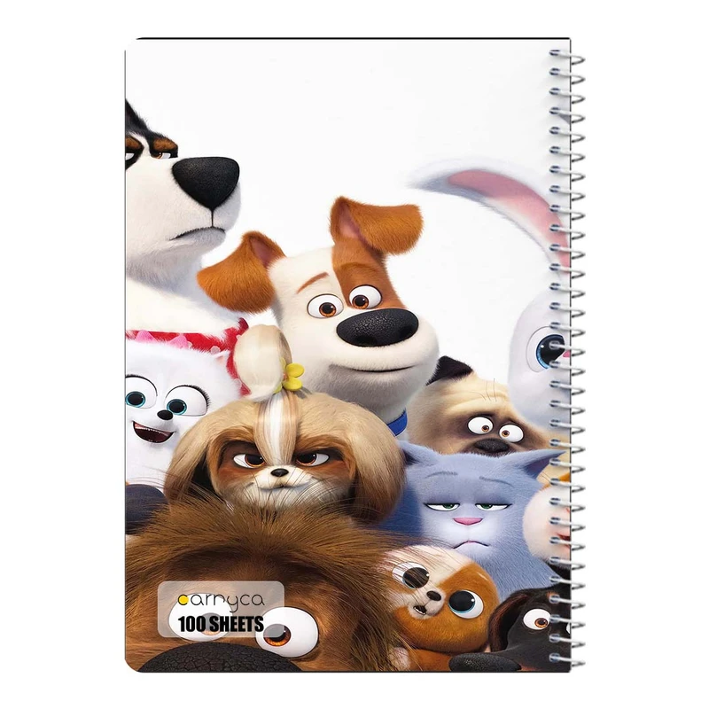 دفتر مشق 100 برگ سیمی کارنیکا طرح زندگی پنهان حیوانات خانگی The Secret Life of Pets کد 38291