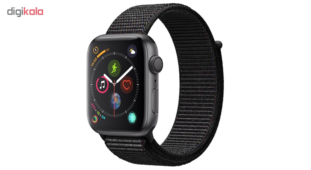 ساعت هوشمند اپل واچ سری 4 مدل 44mm Space Gray Aluminum Case With Black Sport Loop