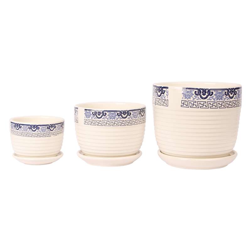 گلدان و زیر گلدانی طرح اسلیمی مدل 126-6-J مجموعه 3 عددی گلدان و زیر گلدانی طرح اسلیمی مدل 126-6-J مجموعه 3 عددی