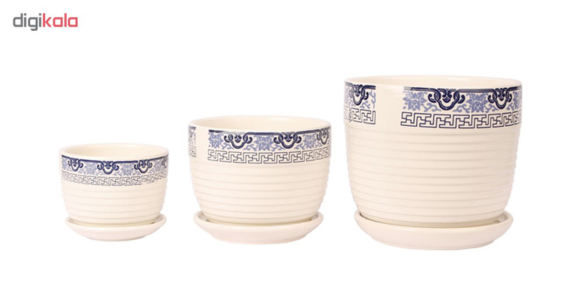 گلدان و زیر گلدانی طرح اسلیمی مدل 126-6-J مجموعه 3 عددی گلدان و زیر گلدانی طرح اسلیمی مدل 126-6-J مجموعه 3 عددی