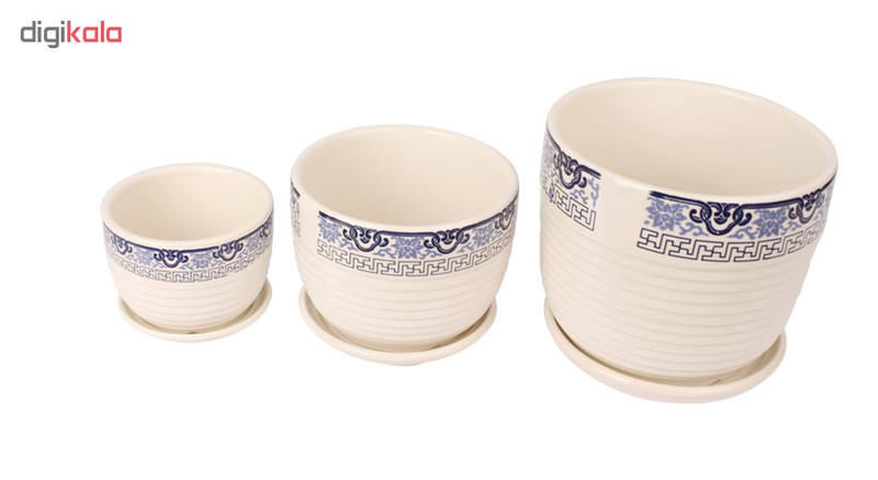 گلدان و زیر گلدانی طرح اسلیمی مدل 126-6-J مجموعه 3 عددی گلدان و زیر گلدانی طرح اسلیمی مدل 126-6-J مجموعه 3 عددی