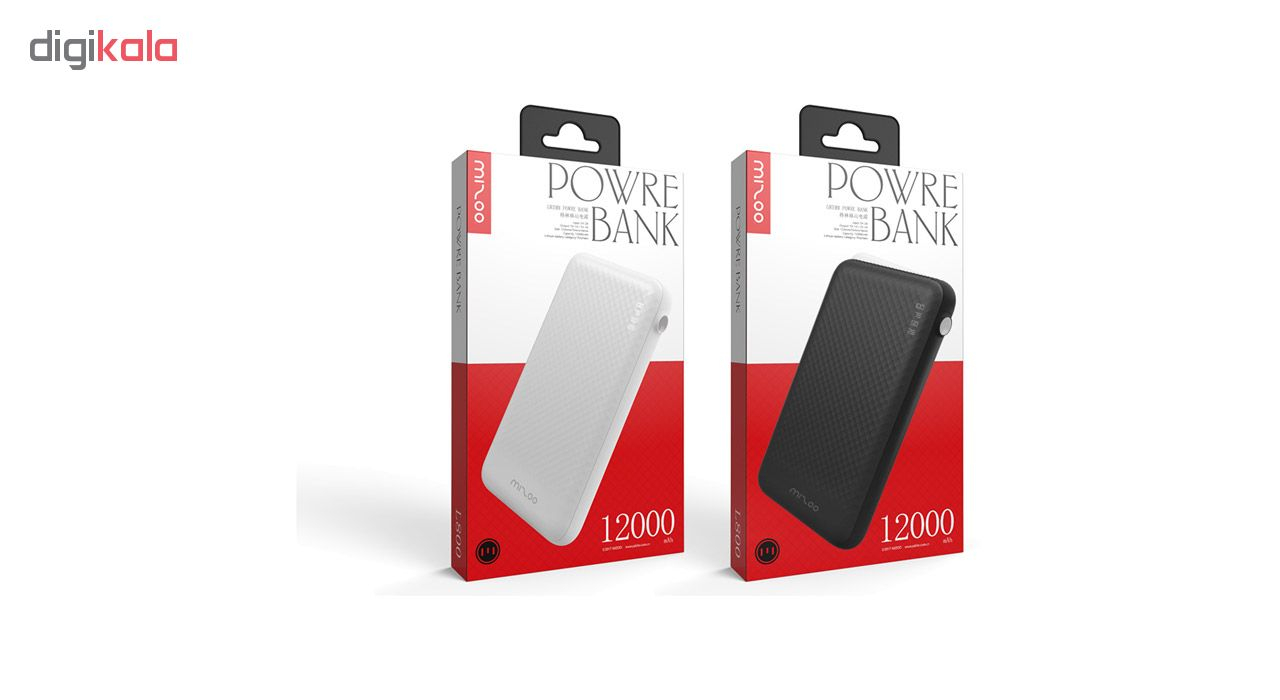 شارژر همراه میزو مدل L800 ظرفیت 12000 میلی آمپر ساعت