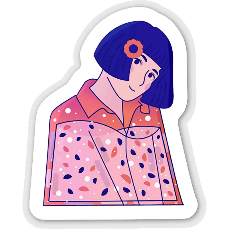 استیکر لپ تاپ طرح KOREAN GIRL  کد ST1089