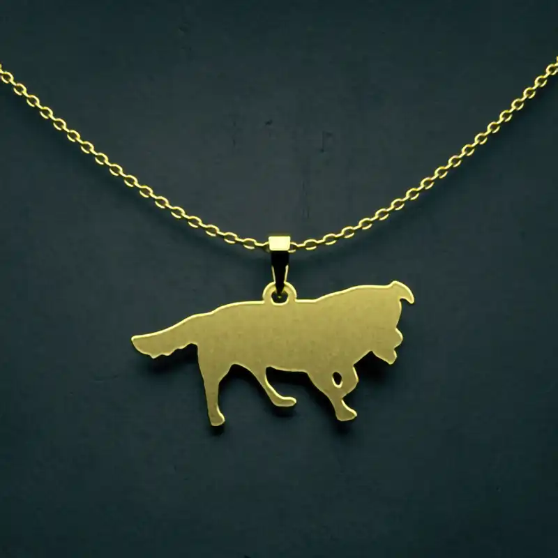 گردنبند طلا 18 عیار زنانه مدوپد مدل سگ کد J3-1-1276