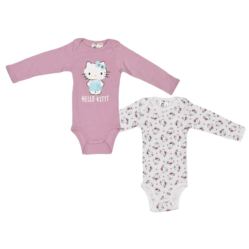 بادی آستین بلند نوزادی سانریو مدل bd743 مجموعه 2 عددی