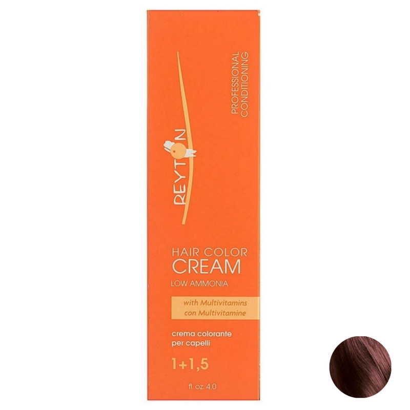 رنگ مو ریتون مدل Brilliant Chestnut شماره 4.2 حجم 120 میلی لیتر رنگ قهوه ای دودی متوسط