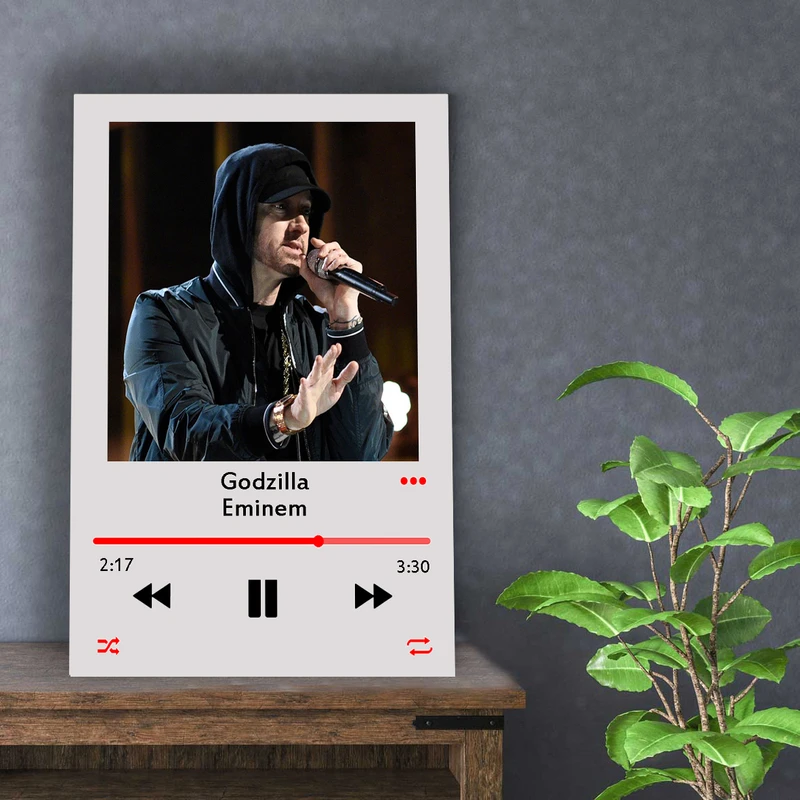 تابلو شاسی مدل موزیک آرت طرح eminem godzilla کد mp3-1
