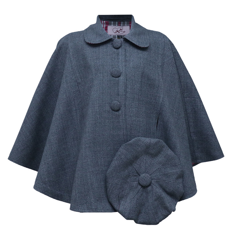 شنل دخترانه هیلا مدل 302 به همراه کلاه