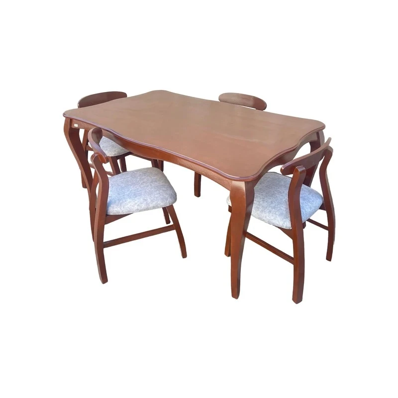 میز و صندلی ناهارخوری چهار نفره گروه تولید اسپیناس مدل KH-704