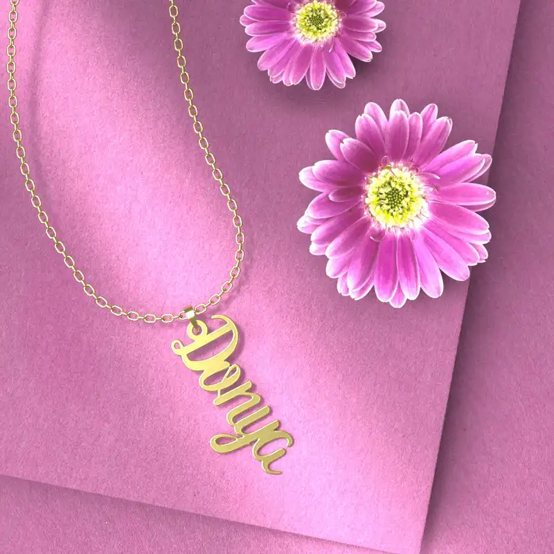 گردنبند طلا 18 عیار زنانه مدوپد مدل donya