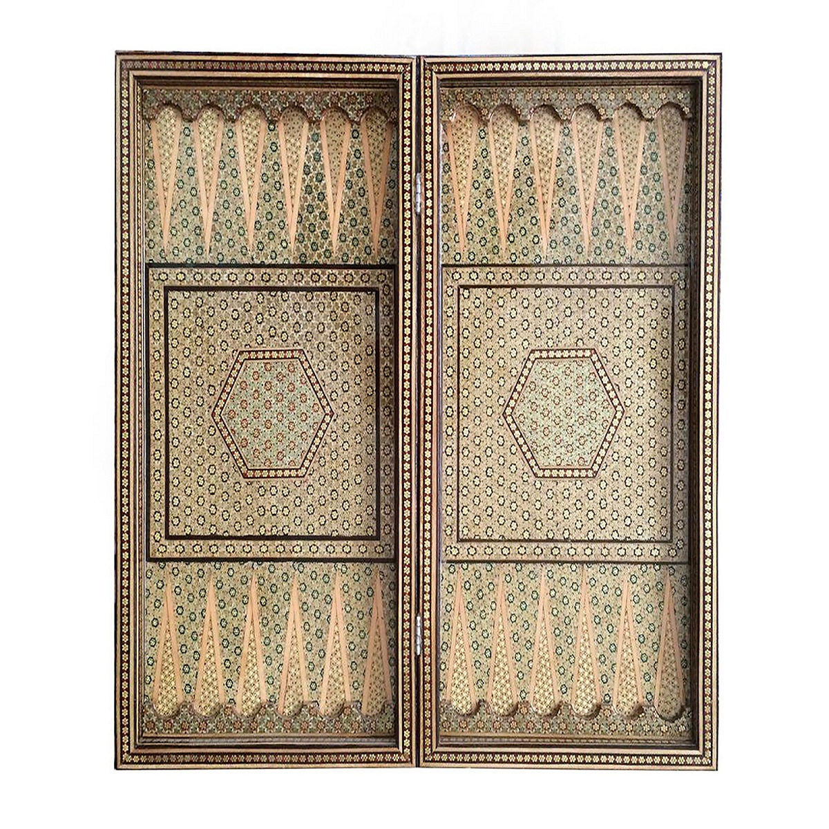 صفحه شطرنج خاتم کاری طرح شکار مدل T01 طول 50 سانتی متر