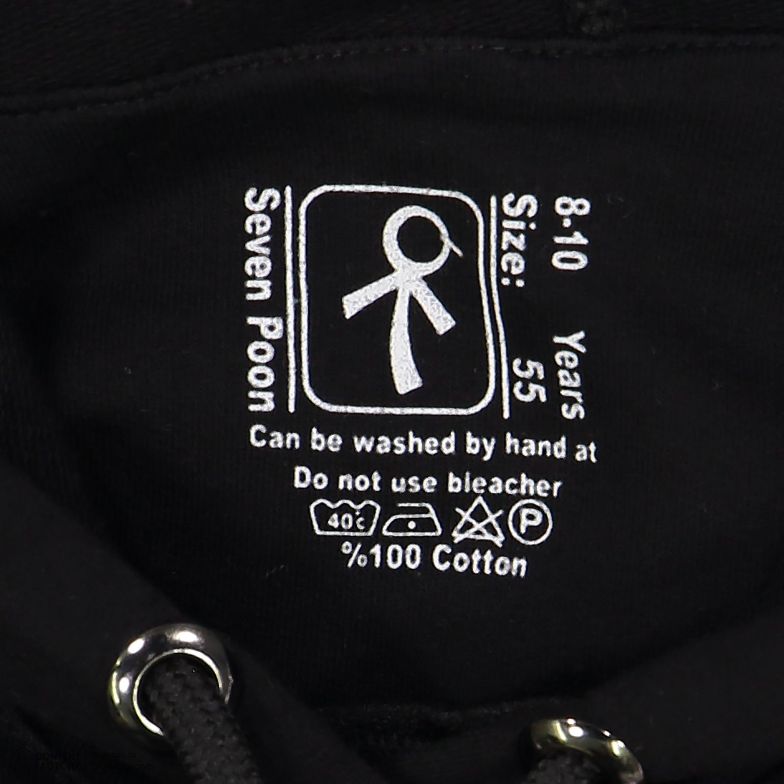 هودی دخترانه سون پون مدل 1246 رنگ مشکی - - 5