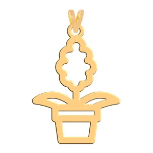 آویز گردنبند طلا 18 عیار زنانه فرشته مدل گل سنبل WNL-000243