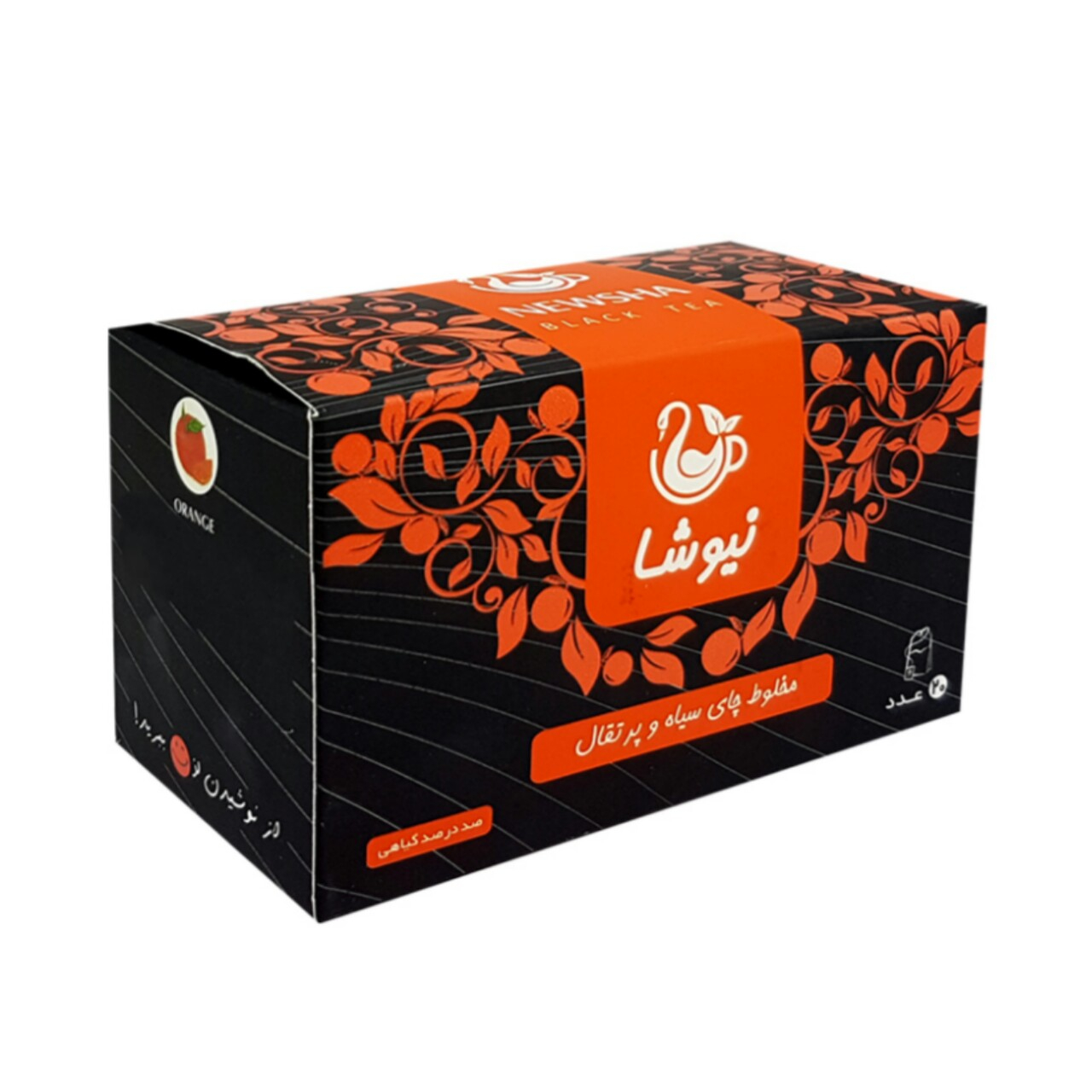چای سیاه و پرتقال نیوشا مدل Orange بسته 20 عددی