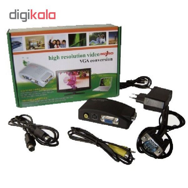 مبدل AV و S-Video به VGA مدل YZ-1802