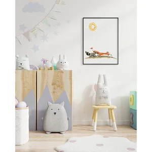 تابلو کودک و نوزاد طرح روباه و راکون کد K-116