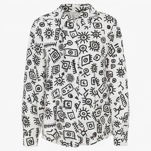 شومیز آستین بلند یقه برگردان زنانه مدل SHNT