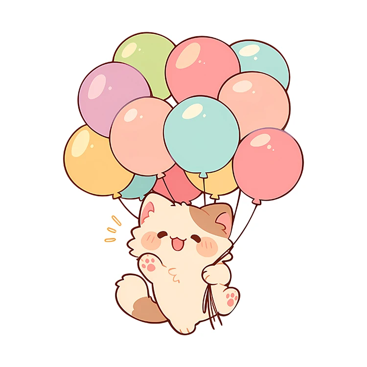 استیکر پارچه و لباس پاد آفرین مدل کارتونی گربه کیوت بامزه کد S5653