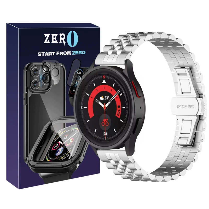 بند زیرو مدل 5Row ZR مناسب برای ساعت هوشمند سامسونگ Galaxy Watch 5 40mm / Watch 5 44mm / Watch 5 Pro 45mm