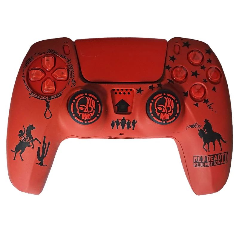 محافظ دسته بازی پلی استیشن 5 مدل Red dead PS5374 به همراه روکش آنالوگ