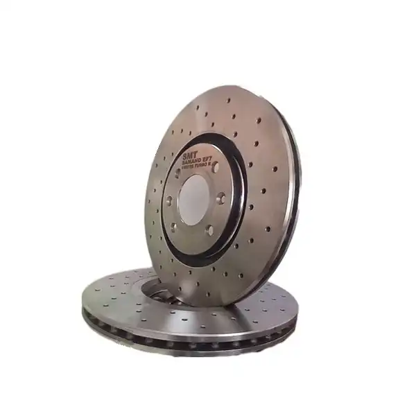 دیسک ترمز چرخ جلو اس ام تی مدل سوراخ دار کد 11650 مناسب برای سمند ای اف سون بسته 2 عددی