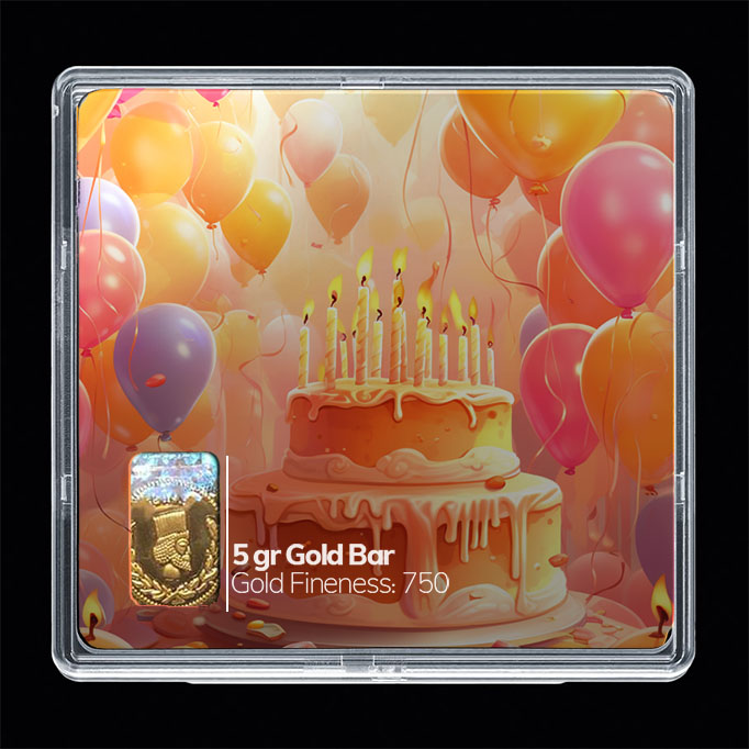 شمش طلا 18 عیار مدوپد مدل کیک کد SG10795