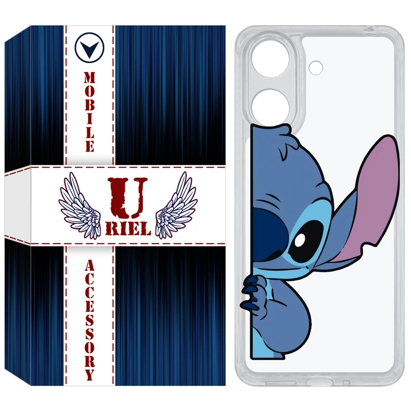 کاور یوریل مدل Clear کد 74 طرح استیچ مناسب برای گوشی موبایل شیائومی Redmi 13C / Poco C65