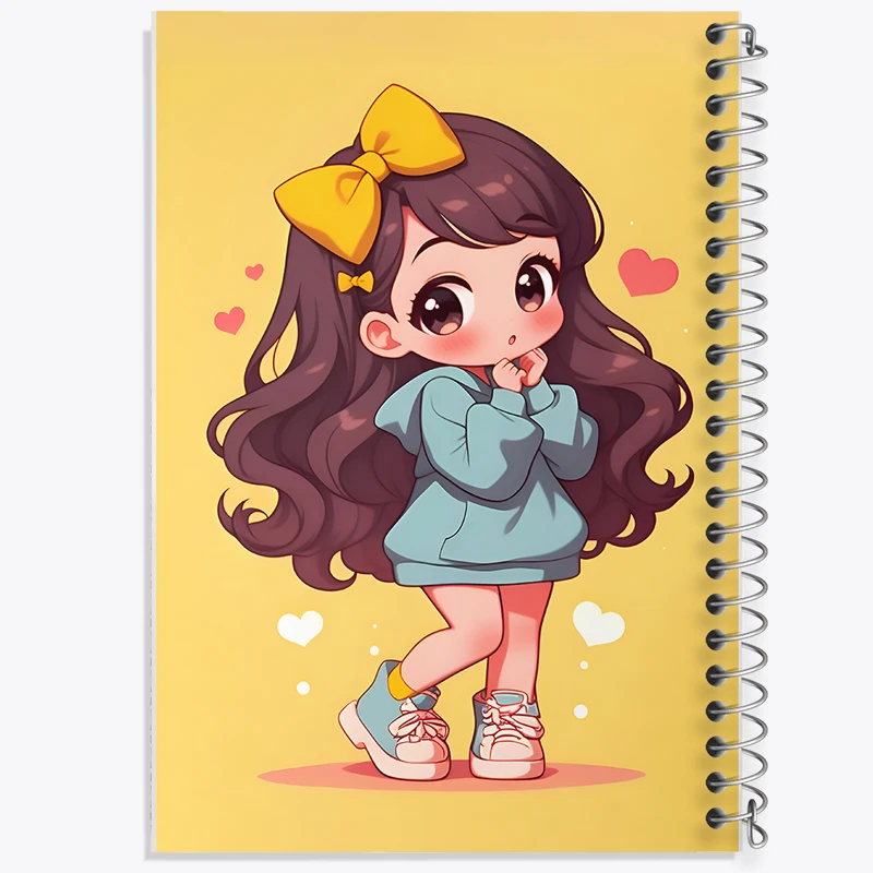 دفتر مشق 100 برگ خندالو طرح دخترانه کیوت کد N3840