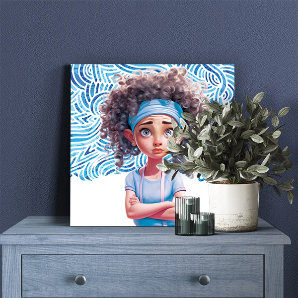 تابلو شاسی لاژید مدل  دختر کارتونی کد CuteGirl