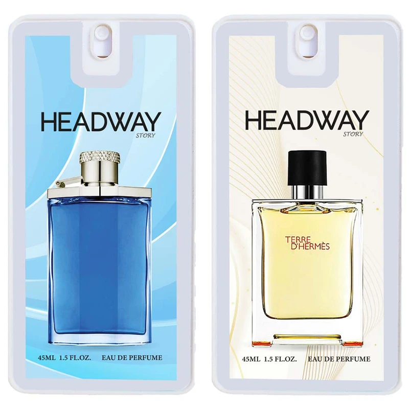 عطر جیبی مردانه هدوی استوری مدل دانهیل دیزایر بلو و تق هرمس حجم 45 میلی لیتر مجموعه 2 عددی
