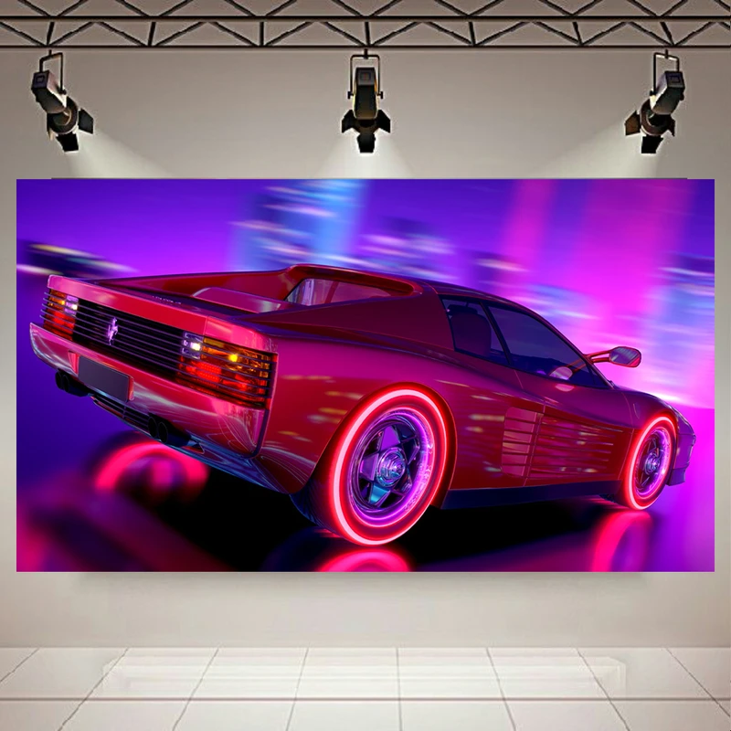  تابلو بوم طرح فراری نئون کد AR30790