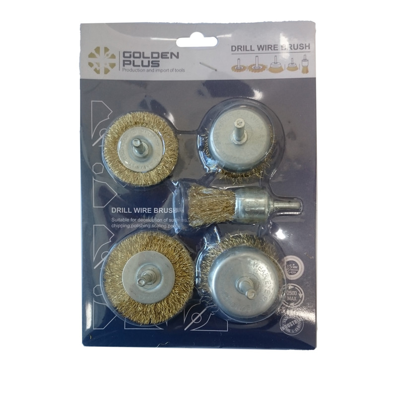 فرچه سیمی گلدن پلاس مدل A1 مجموعه 5 عددی