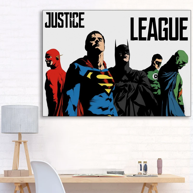 تابلو شاسی گالری استاربوی طرح سوپرمن و بتمن مدل Justice League 5