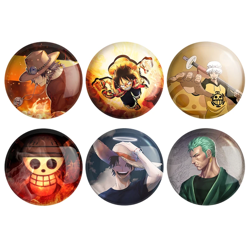 مگنت خندالو طرح انیمه وان پیس One Piece کد 936A مجموعه 6 عددی