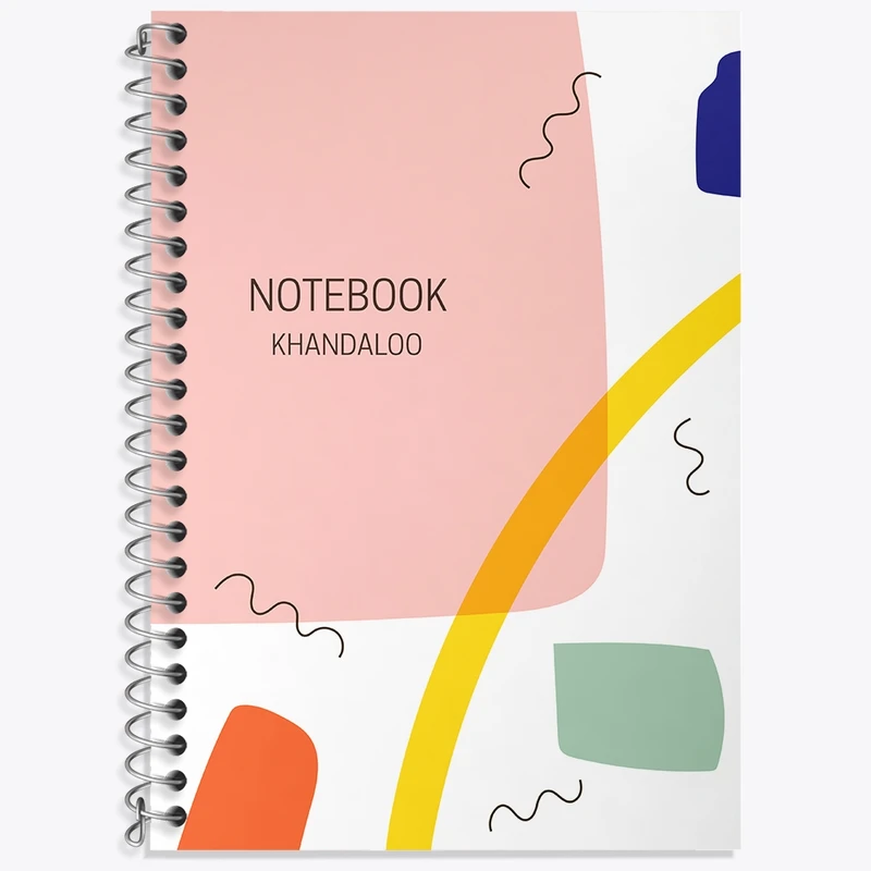 دفتر زبان 50 برگ خندالو مدل سه خط طرح انتزاعی کد N152