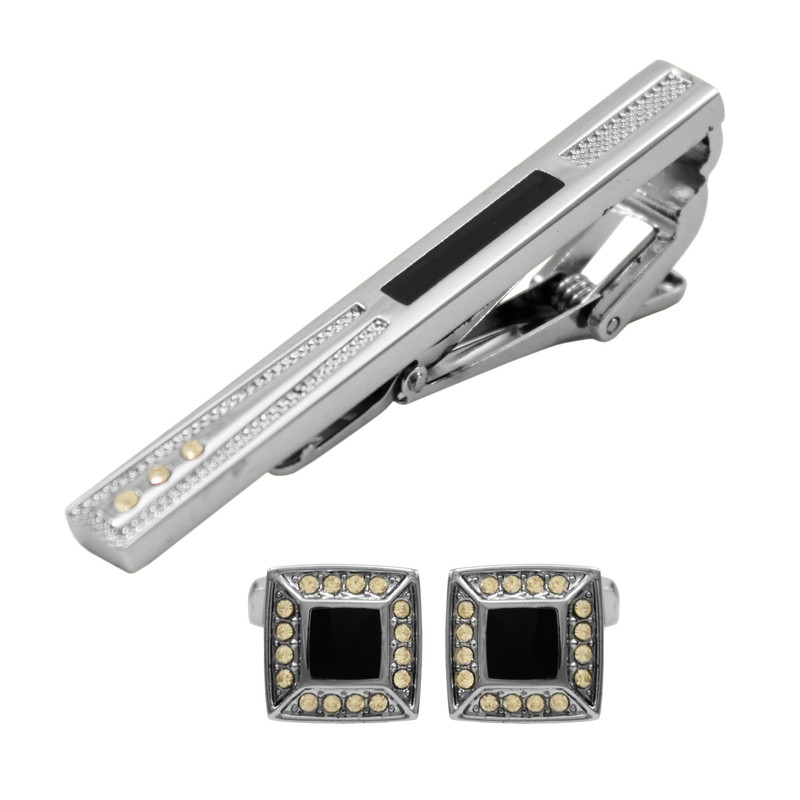 ست دکمه سر دست و گیره کراوات مردانه کد 36-5 ست دکمه سر دست و گیره کراوات مردانه کد 36-5