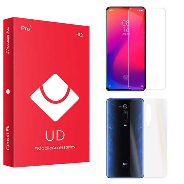 محافظ صفحه نمایش یو دی مدل HQ مناسب برای گوشی موبایل شیائومی Mi 9t به همراه محافظ پشت گوشی