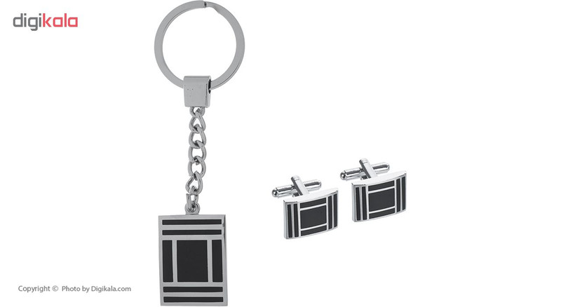 ست دکمه سردست و جاسوییچی مدل 002