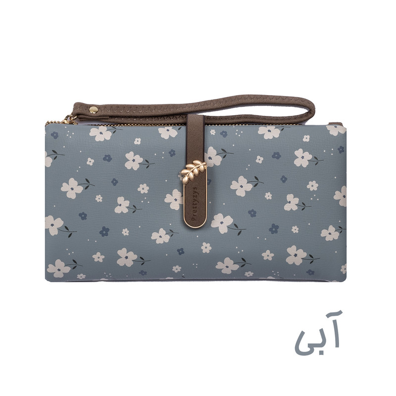 کیف پول زنانه پرتیزس مدل PT24-2166 طرح گل بهاری کد 2020064